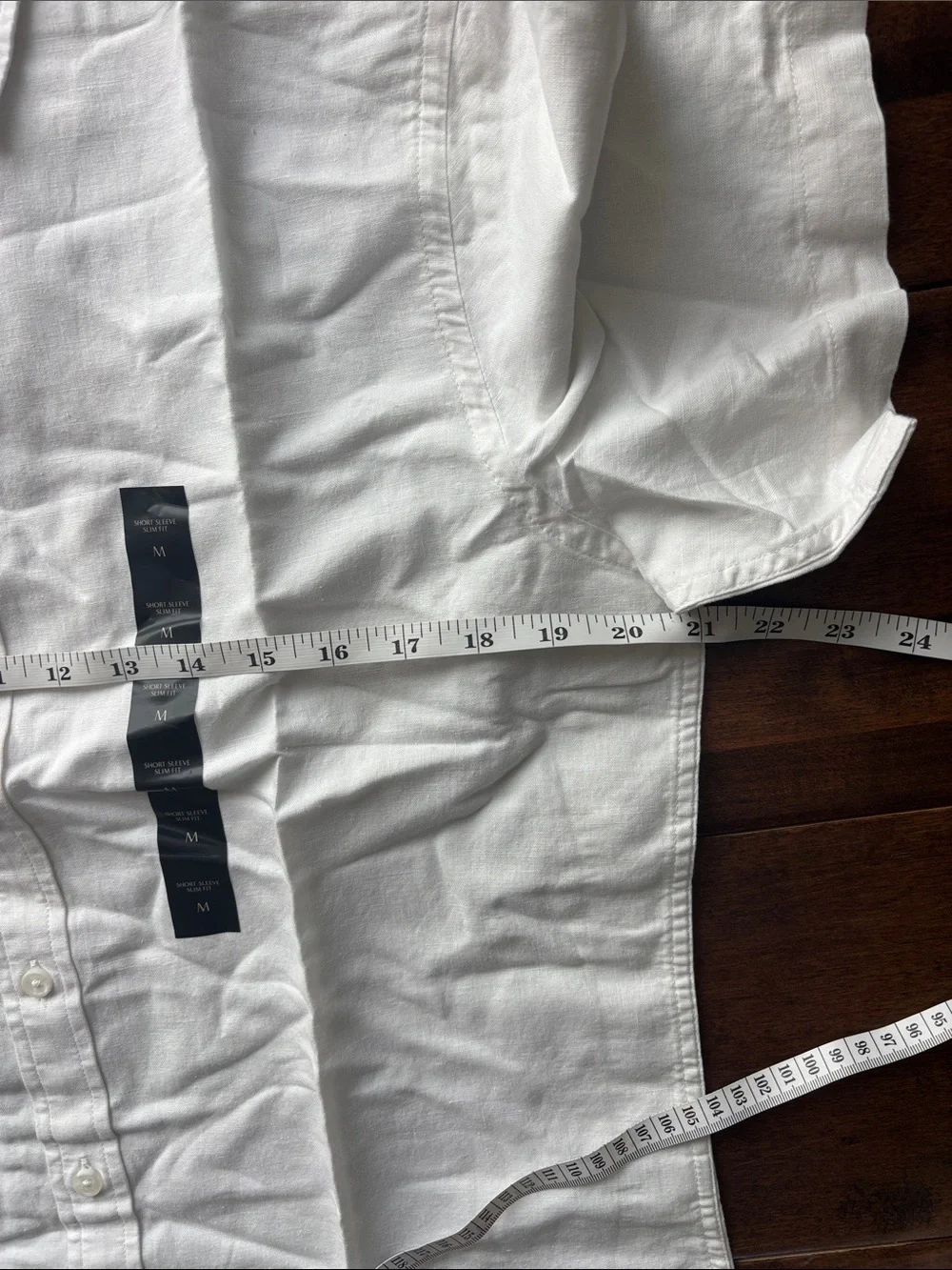 Banana Republic White Short-Sleeve Button-Down Shirt